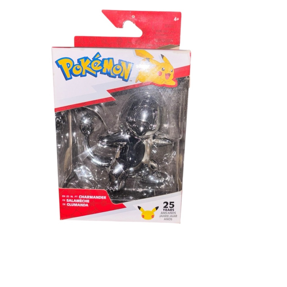 Pokémon 25th Anniversary Silver Charmander Figure Brand New In Box